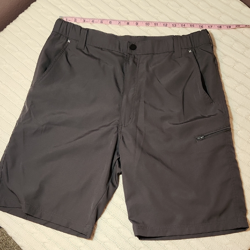 Wrangler 34 Charcoal Flat Front Shorts